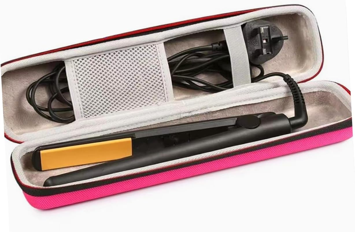 ADOCARN Heat Resistant Hair Tool Travel Bag for Curling Iron Hair Straightener Portable Storage Pouch Hard Shell Lightweight Organizer for Travel image number 3