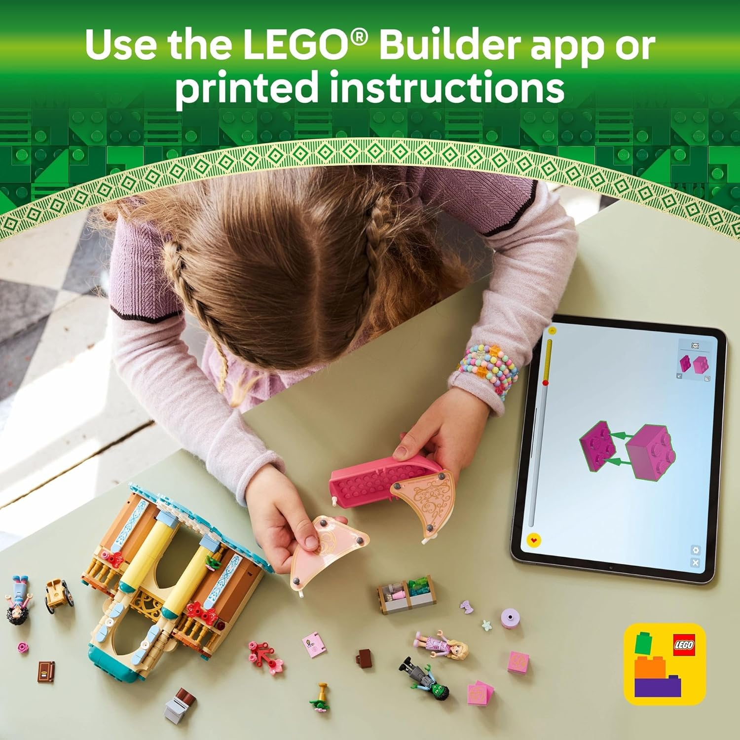 LEGO Wicked Glinda, Elphaba & Nessarose at Shiz University Building Set, Kids' Toy for 7+ Year Old Girls and Boys, with a Boat Toy and 3 Mini Dolls, Movie Merchandise Set 75681 image number 4