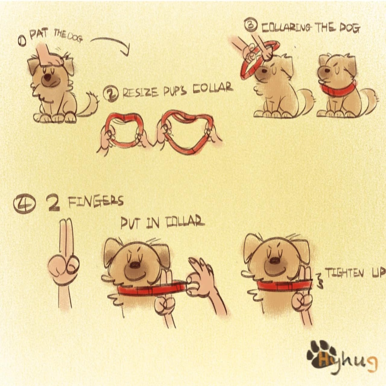 Hyhug Anti-Escape Strong Martingale Large Boy and Girl Dog Collar - Walking Training Daily Use.