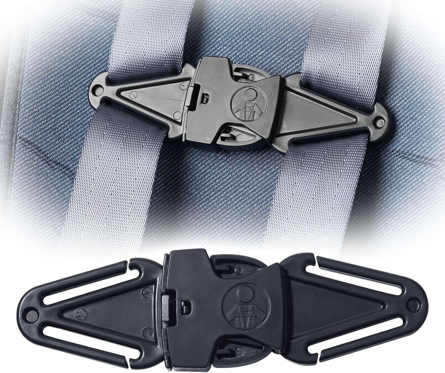 Universal Child Chest Clip Anti-Slip Baby Chest Clip Guard Compatible with Seats, Strollers, High Chairs, Schoolbags, Work with Harness Straps of up to 1.5 Inches in Width (Pack of 1-B) image number 4