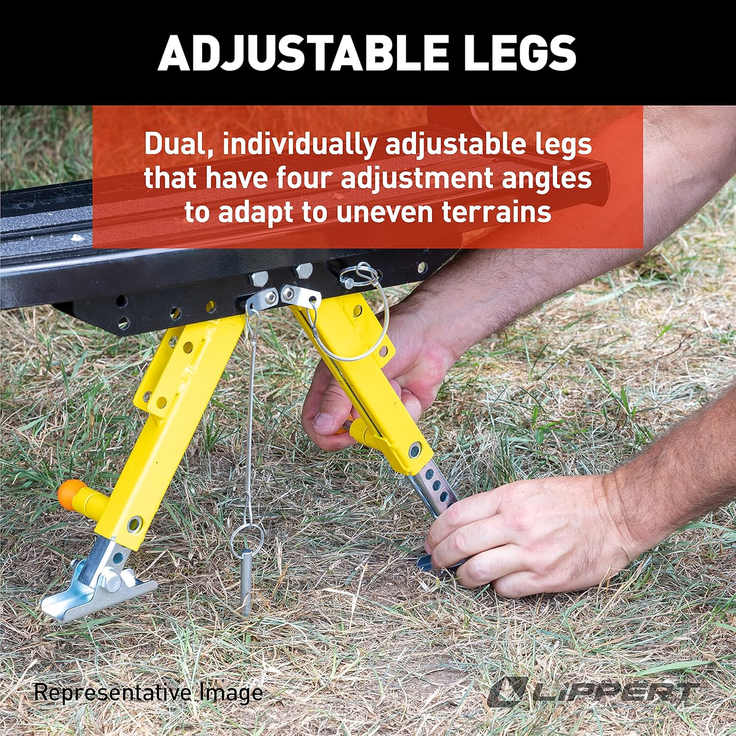 Lippert Solid Stance RV Step Stabilizer Kit for 5Th Wheels, Travel Trailers and Motorhomes image number 2