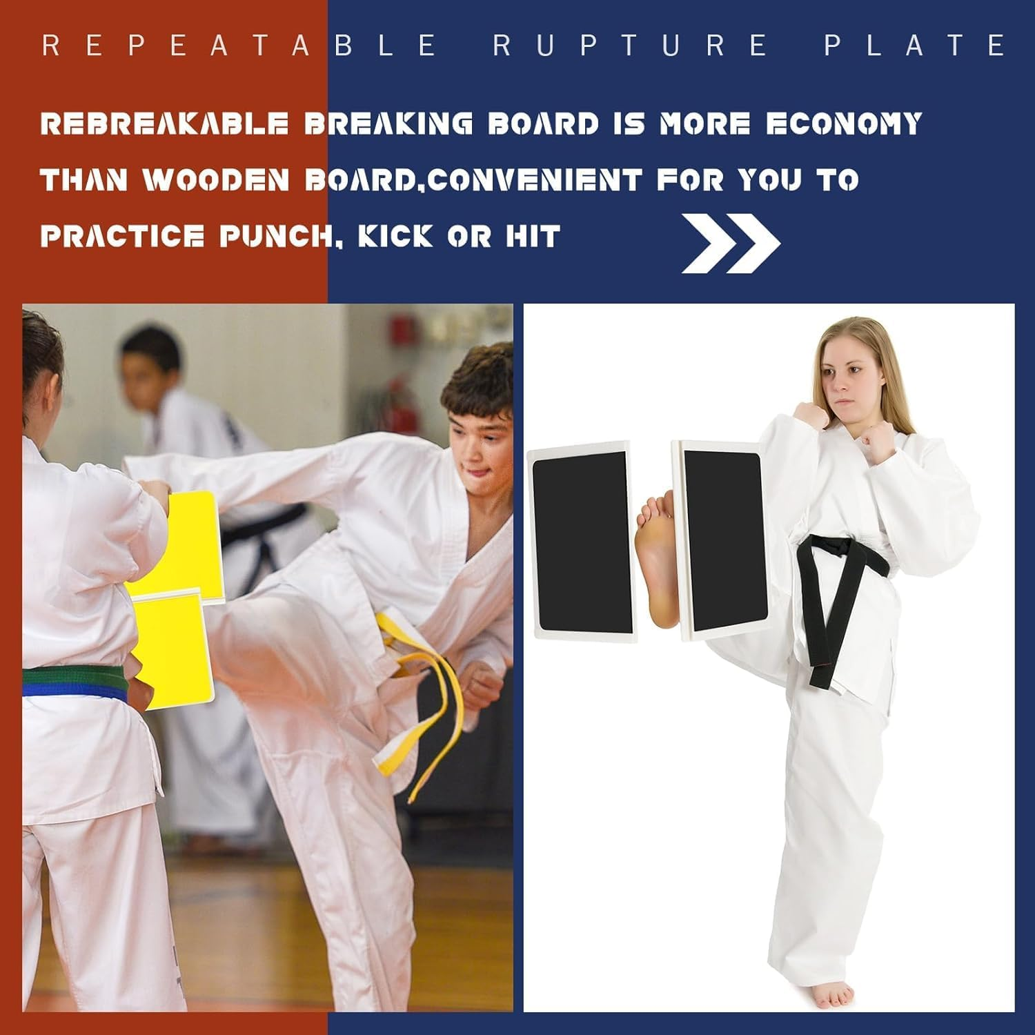 Rebreakable Punching Board Rebreakable Boards Martial Arts Taekwondo Karate MMA Ninja Training Practice EVA Boxing Equipment Karate Breaking Board image number 3