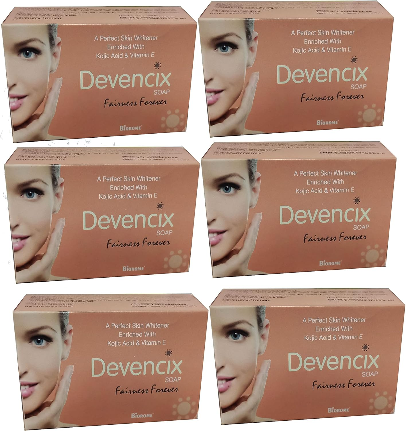 Devencix Skin Lightening Soap with Kojic Acid & Vitamin E Soap Fairness Forever 75 Gm (Pack of 6) image number 5