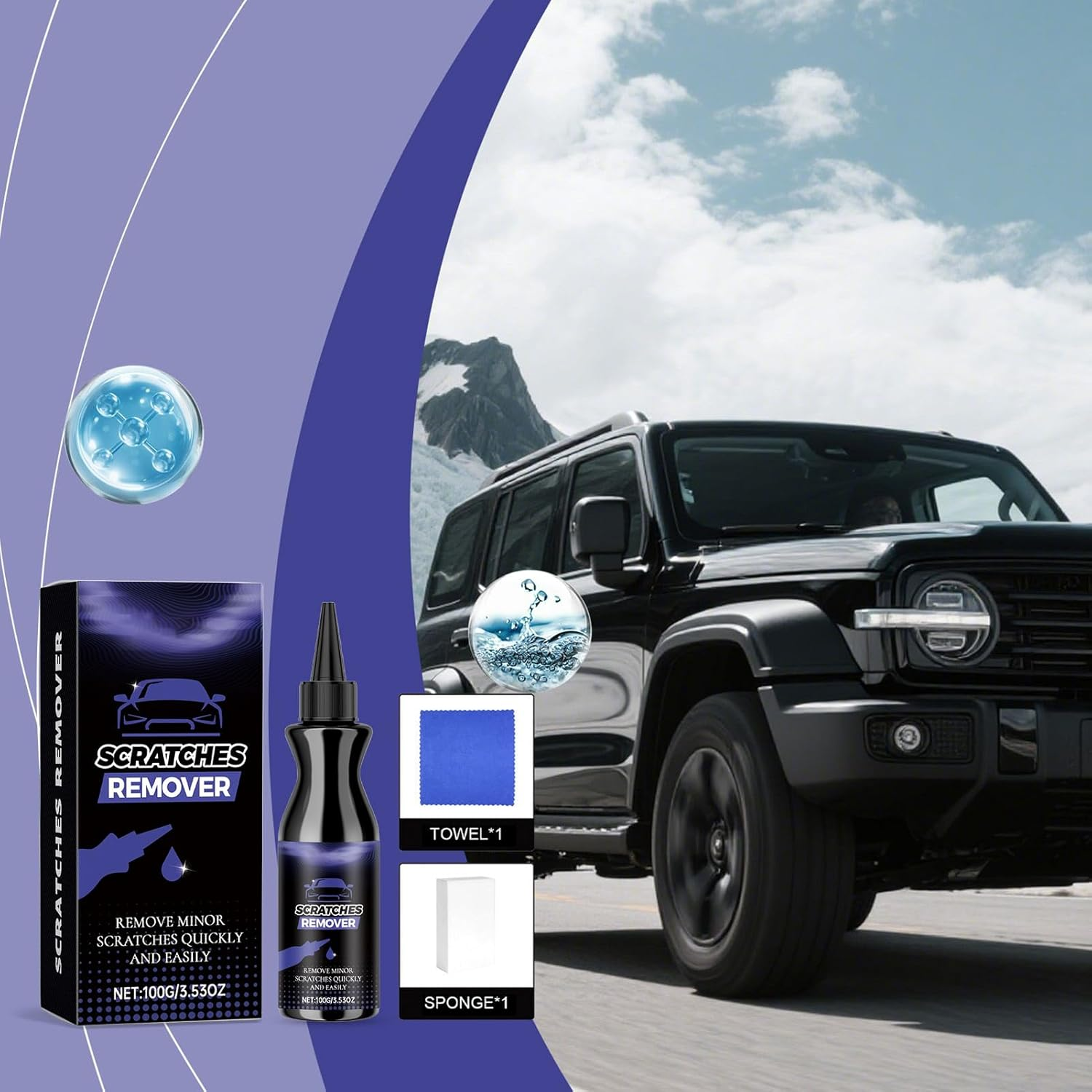 Auto Scratch Remover for Cars | Automotive Paint Polishing Product | Vehicle Polishing Agent - for Car Owners Truck Enthusiasts Detailers Fleet Managers Collectors Door Bumper image number 6