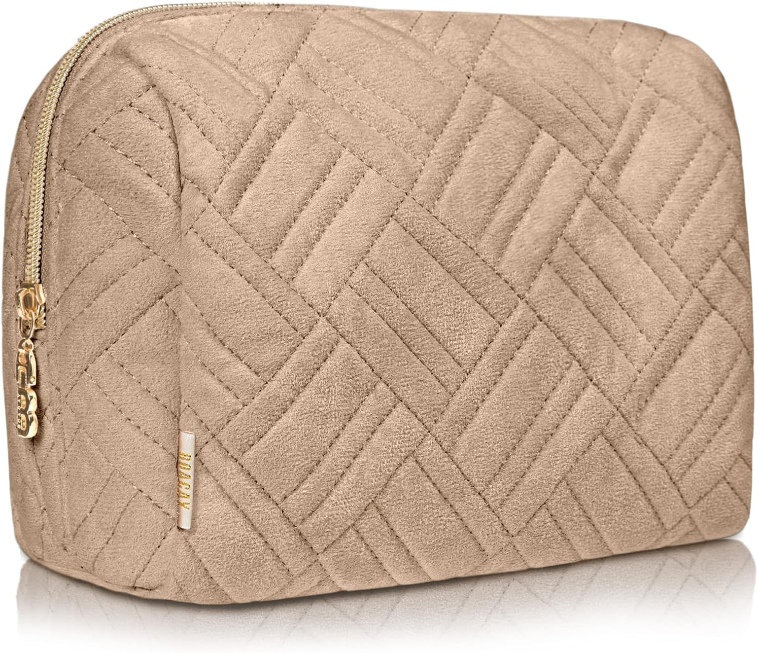 BOACAY Large Makeup Bag, Travel Cosmetic Pouch for Women, Girls & Kids, Zipper Toiletry Organizer for Purse, Kit Case for Accessories, Brushes