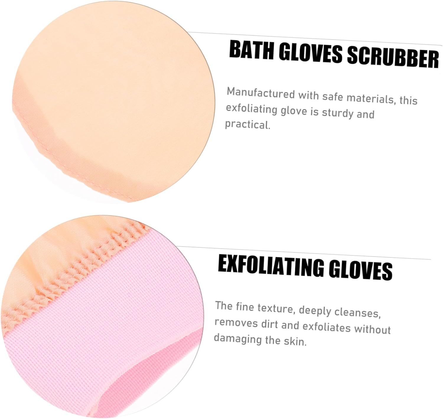 EXQUIMEUBLE Silk Exfoliating Bath Gloves for Women 2-Piece Set Soft Body Scrubber for Gentle Exfoliation for Smooth Skin image number 1
