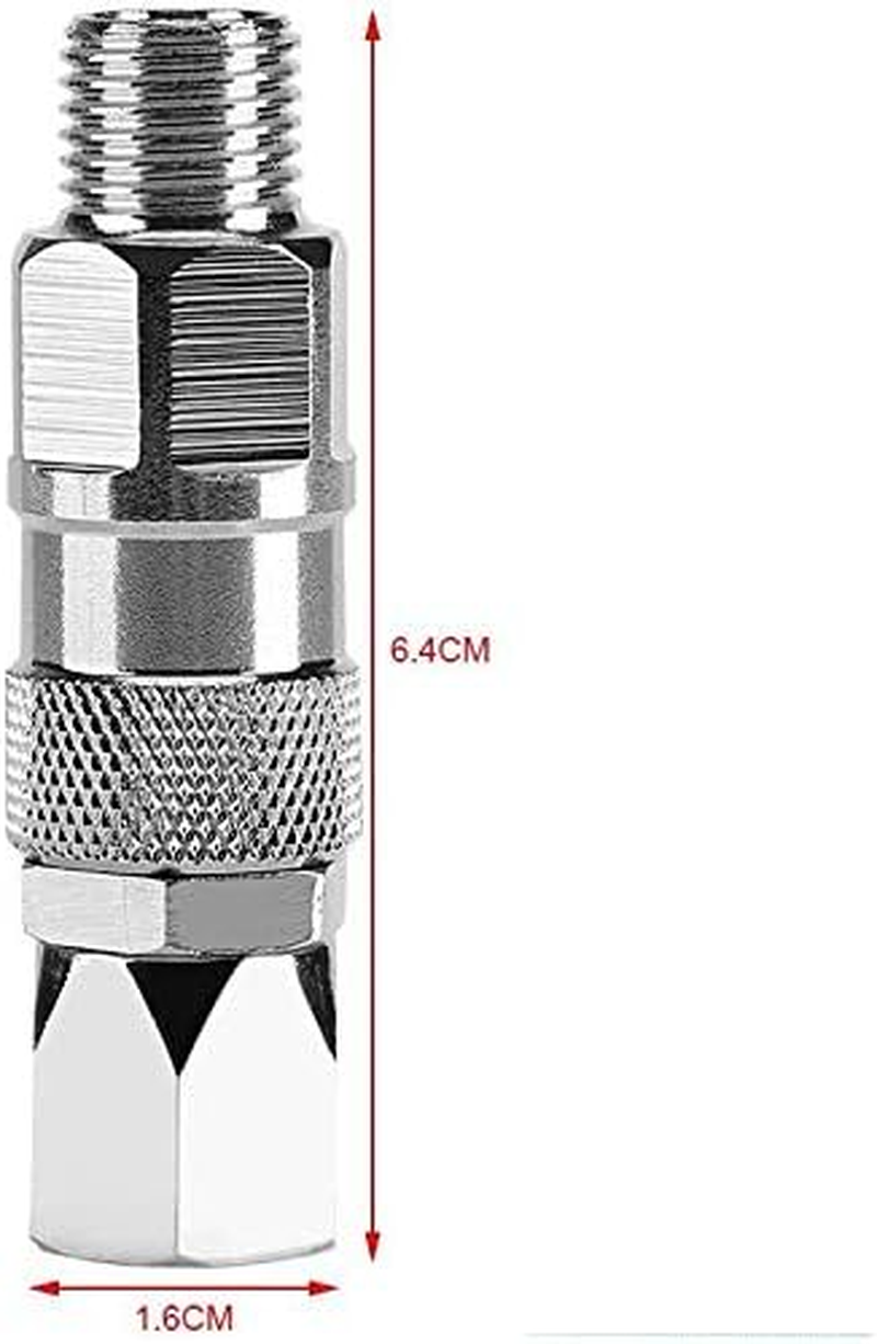 Hose Swivel Joint 1/4" Stainless Steel Swivel Joint for Airless Spray Gun and Airless Hose Silver image number 1