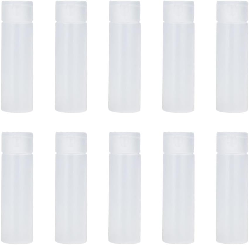 SOLUSTRE 10Pcs 18Ml Plastic Squeeze Bottles with Caps Squeeze Empty Squeeze Bottles Refillable Containers for Hand Lotions Gels Shampoo image number 1