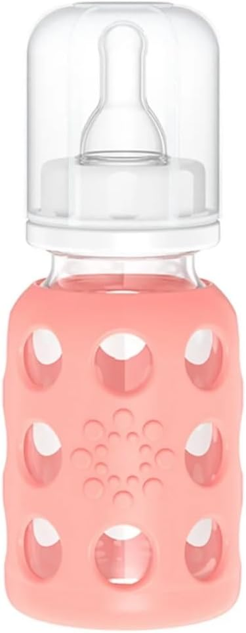 Lifefactory Lifefactory Glass Baby Bottle with Protective Silicone Sleeve, Papaya 265 Ml, , Papaya, , 265Ml, 290 Grams