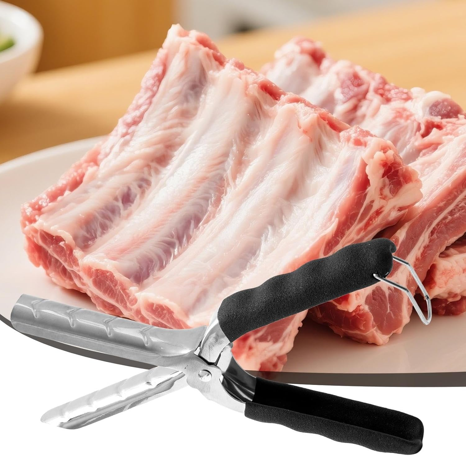 Rib Membrane Tool - BBQ Rib Membrane Remover Tool - Heavy-Duty Stainless Steel Kitchen Gadget for Home Meal Preparation Professionals Beginners Cooking Lovers image number 4