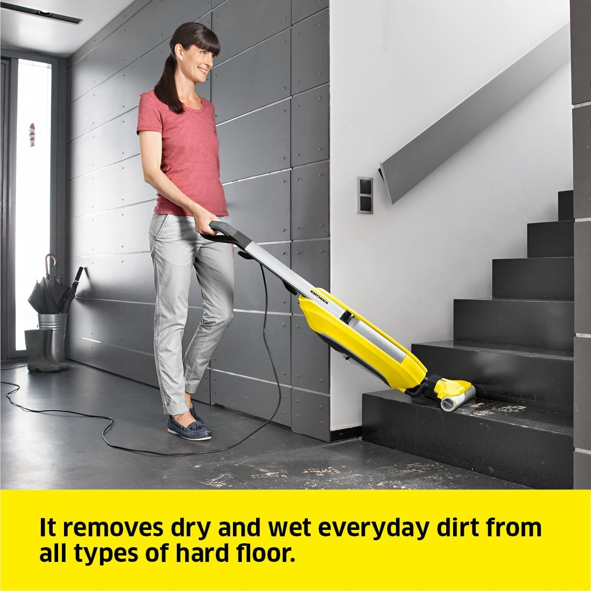 K&auml;rcher FC 5 Pet Hard Floor Cleaner; Dries in 2 Minutes, 300Ml Fresh Water Tank; 200Ml Dirty Water Tank; 300Mm Working Width; 7M Cable Length; 5.24KG image number 2