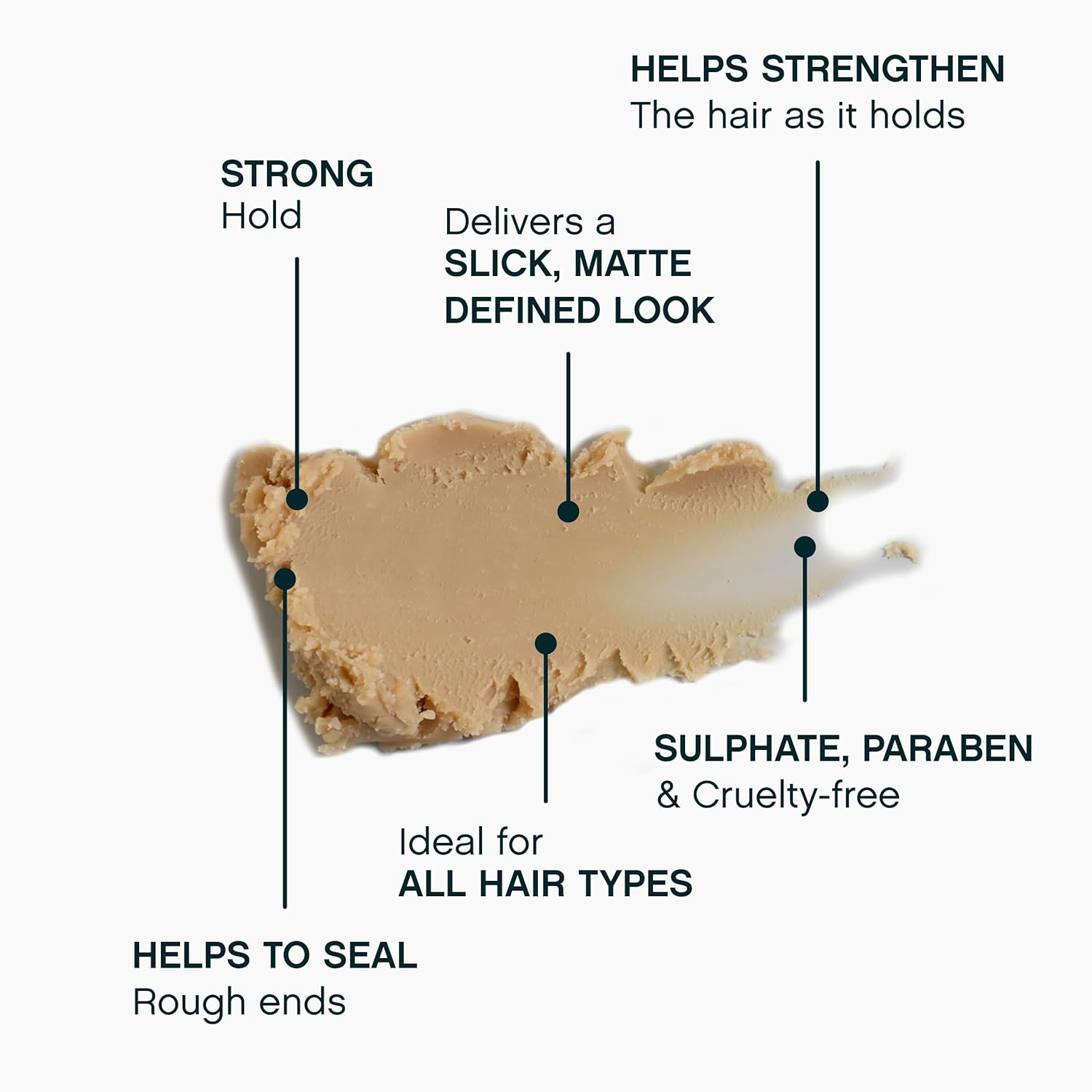 KEVIN.MURPHY ROUGH.RIDER Hair Clay Styling - for All Hair Types/Strong Hold Hair Paste - Sulphate Free Matte Finish Hair Styling with Bamboo & Soybean Extracts - 100 Ml image number 4