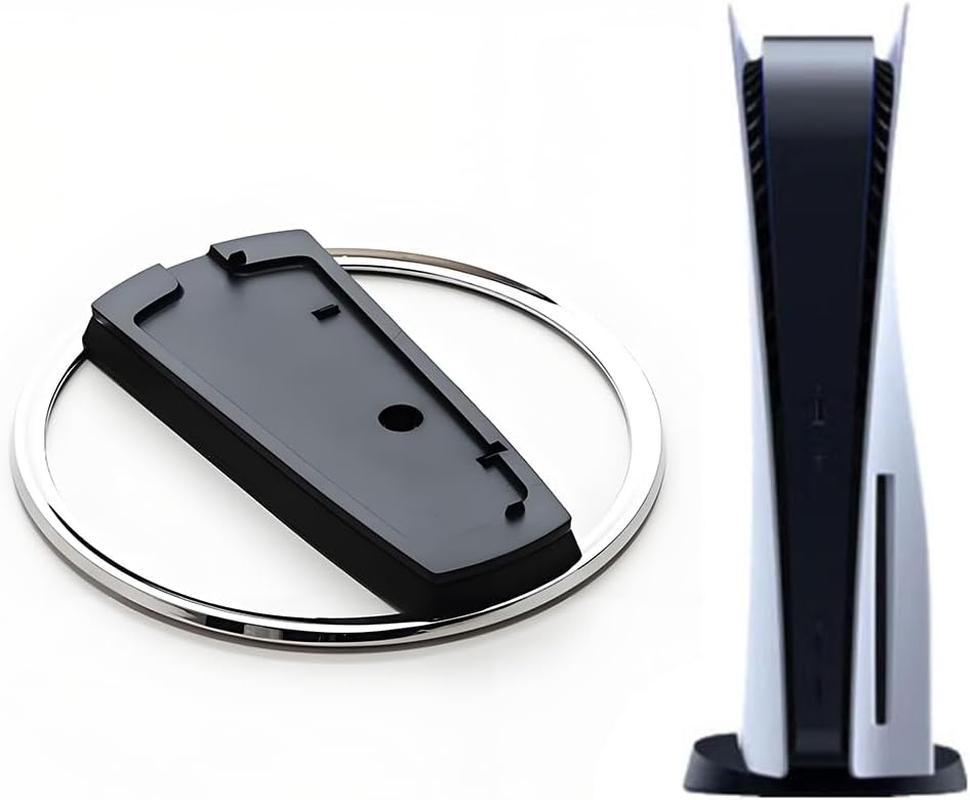 Vertical Stand for Playstation5/Ps5 Slim/Ps5 Pro Consoles, Ultra Thin Vertical Bracket Console anti Slip Base Installation Accessories,Vertical Bracket with Screw Support image number 2