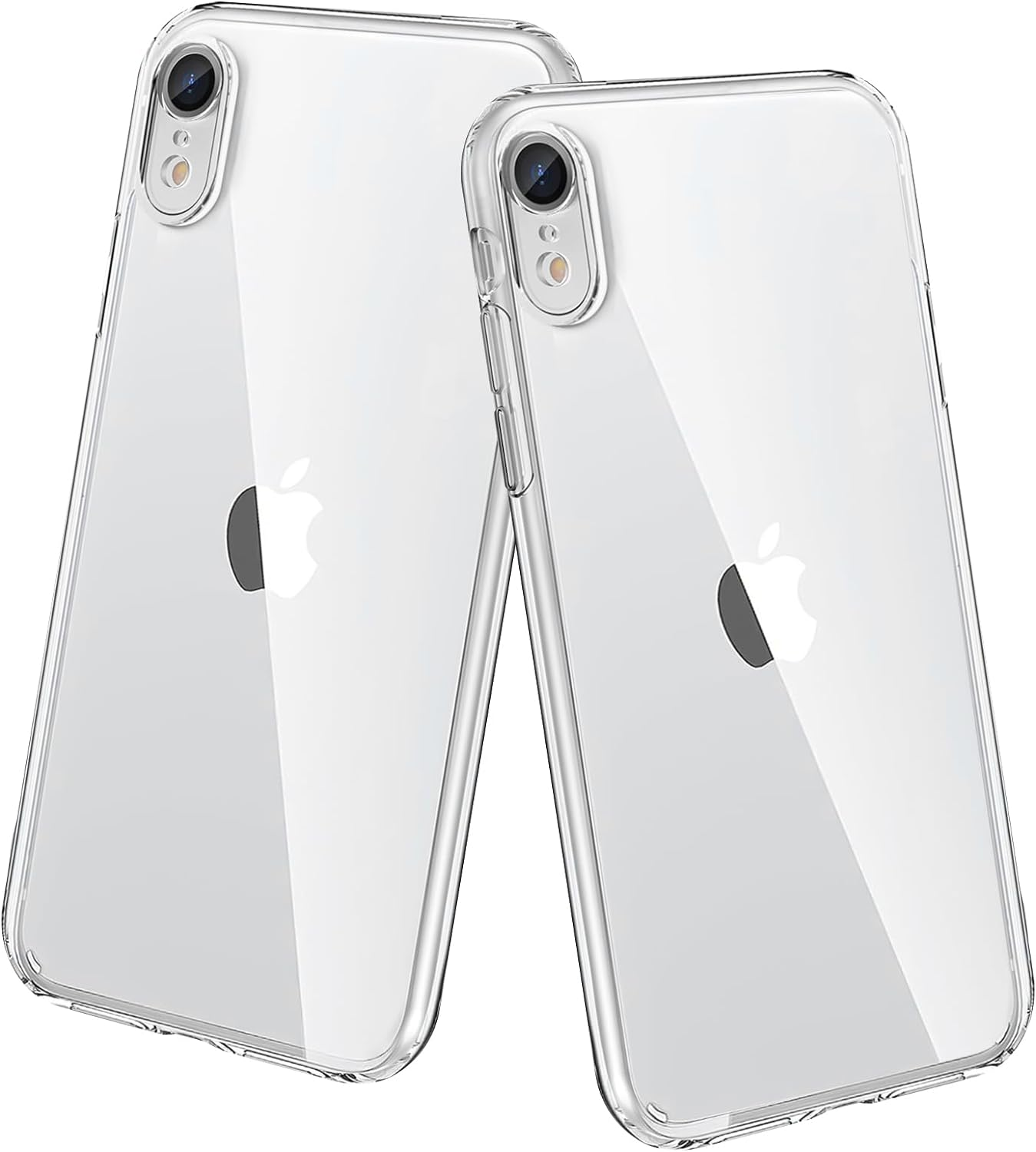 [2 Pack] Compatible with Iphone XR Case, Soft Silicone Slim Full-Body Protective Cover for Iphone XR Phone Case (Clear+Clear) image number 3