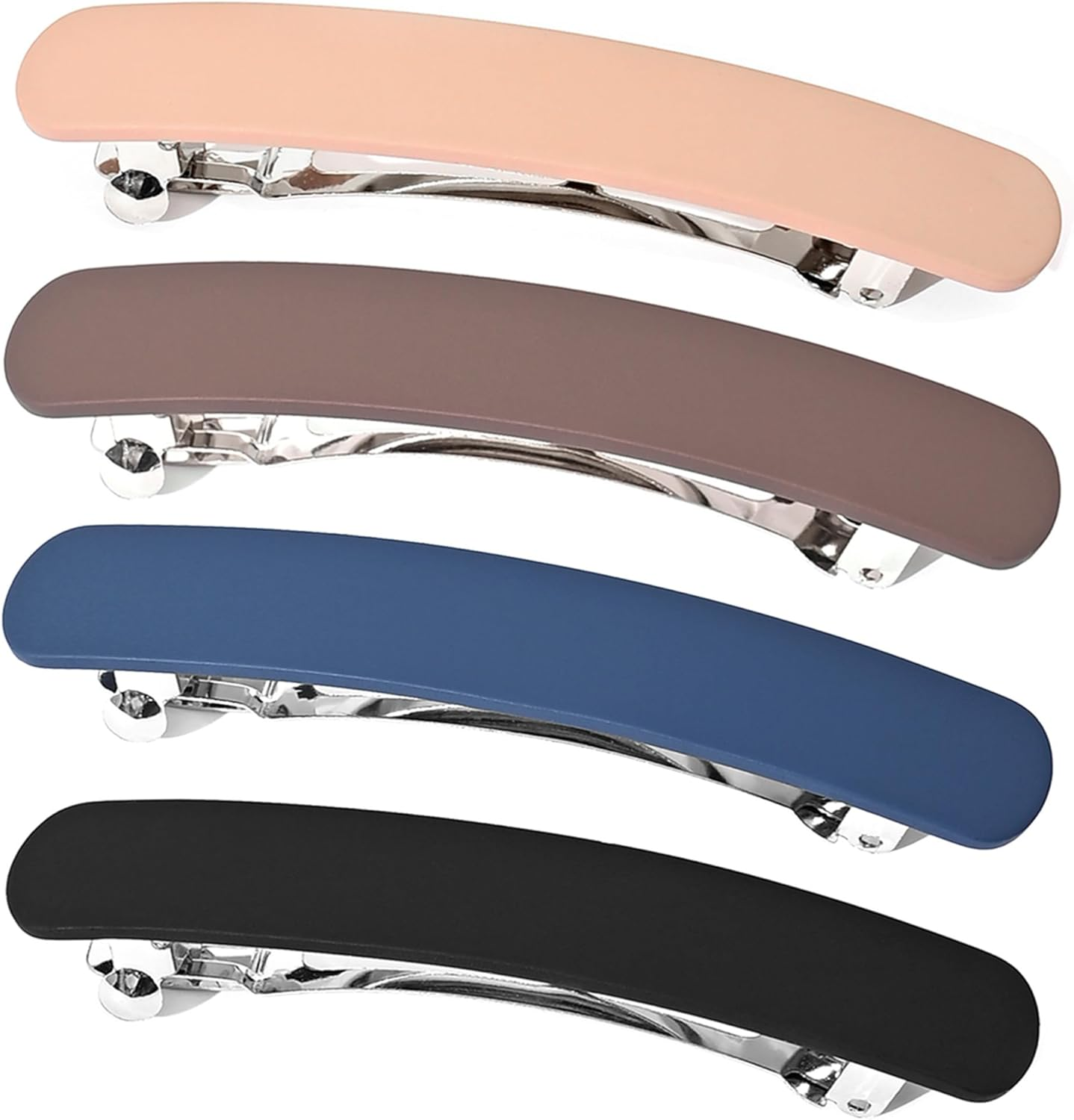 FSMILING Pack of 4 Hair Clips Women'S Thin Hair Medium Patent Clip French Automatic Hair Clip for Fine Thick Hair, Hair Barrettes Women