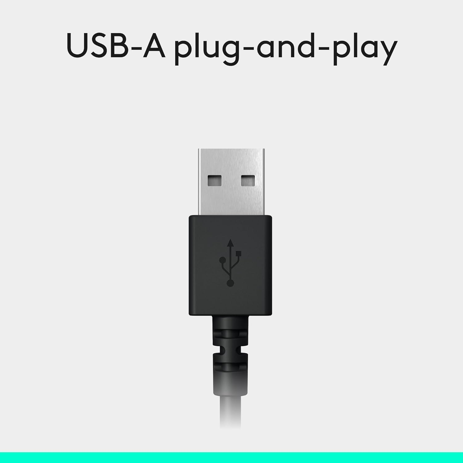 Logitech H390 Wired Headset for Pc/Laptop, Stereo Headphones with Noise Cancelling Microphone, USB-A, In-Line Controls, Works with Chromebook -Black image number 5