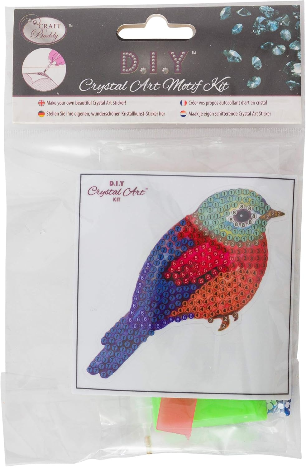 CRYSTAL ART Craft Buddy Motif Bird 9X9Cm