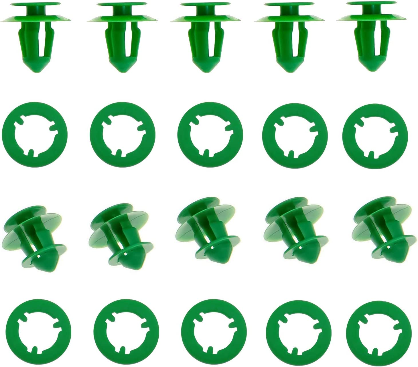 Emsea 50 Pcs Interior Door Card Trim Panel Mounting Clips A0009912771 Green Plastic Compatible with Sprinter Vito Viano W639 0009912771 image number 2
