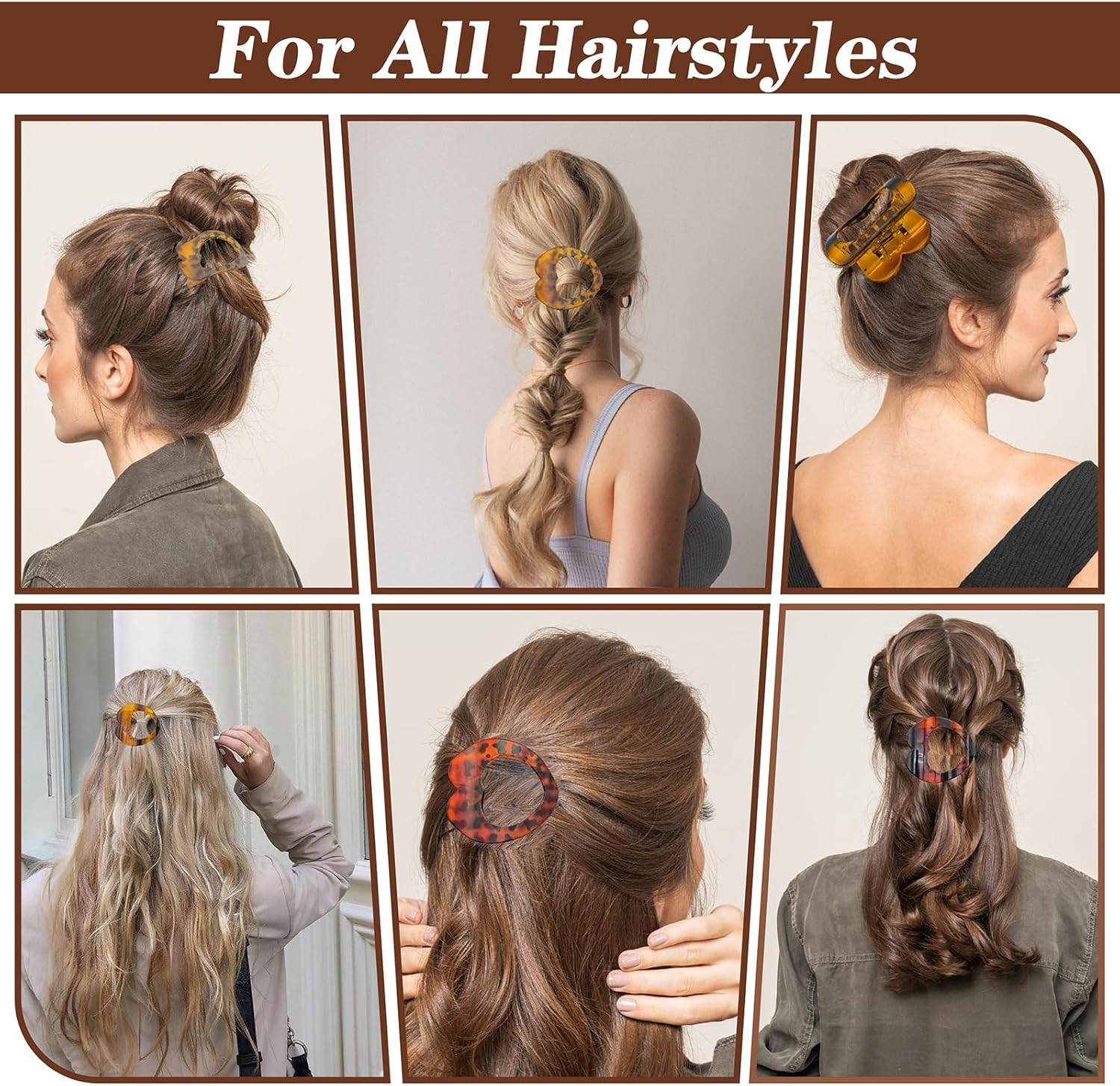 OYIWINMI Pack of 4 Duck Beak Hair Clips, Women'S Strong Hold Flat Hair Clip, Flat Claw Clip, Hair Clips for Thin and Thick Hair image number 3