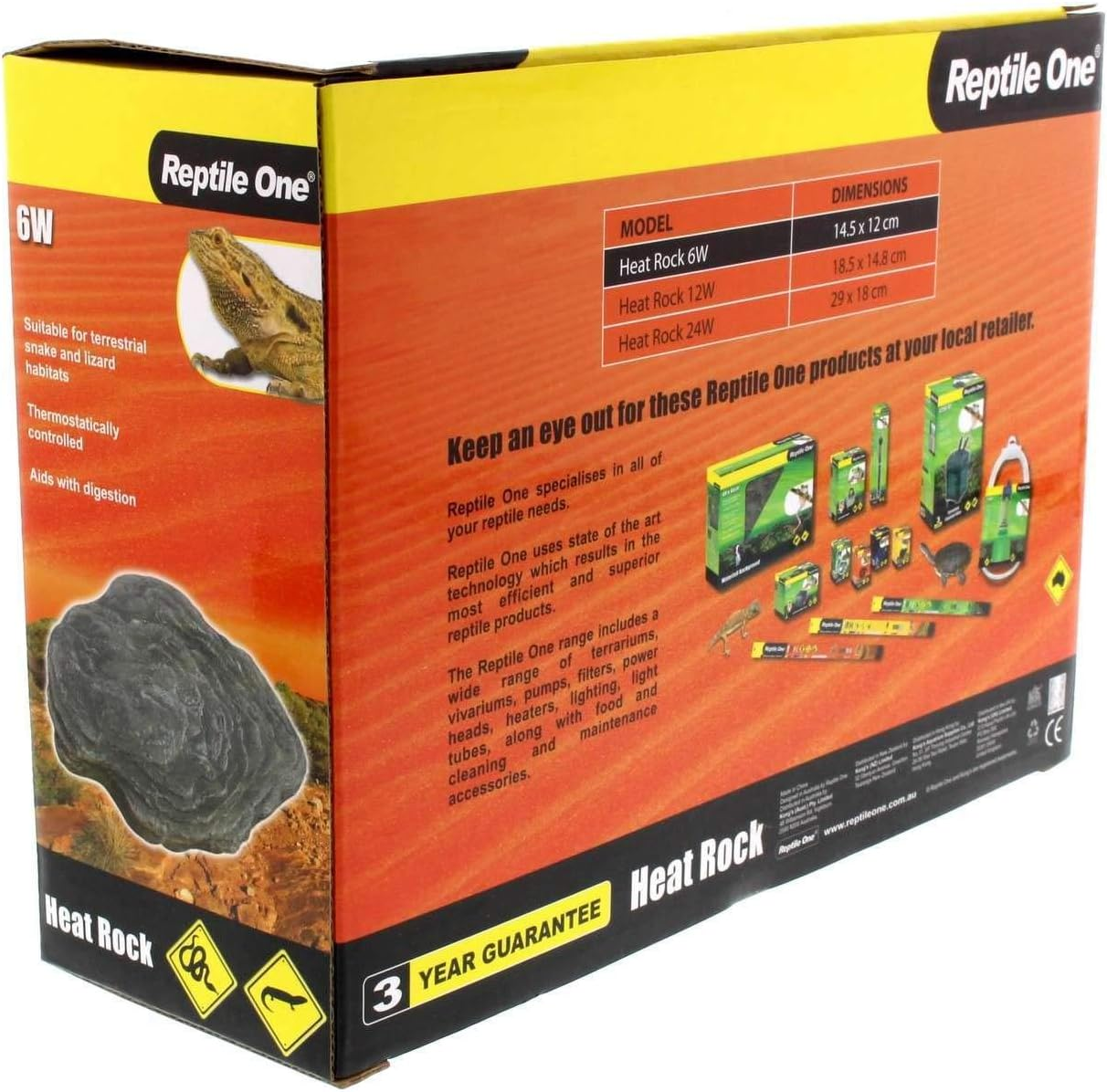 Reptile One Heat Rock 6 Watt Assist Reptiles in Maintaining Body Temperature. image number 1