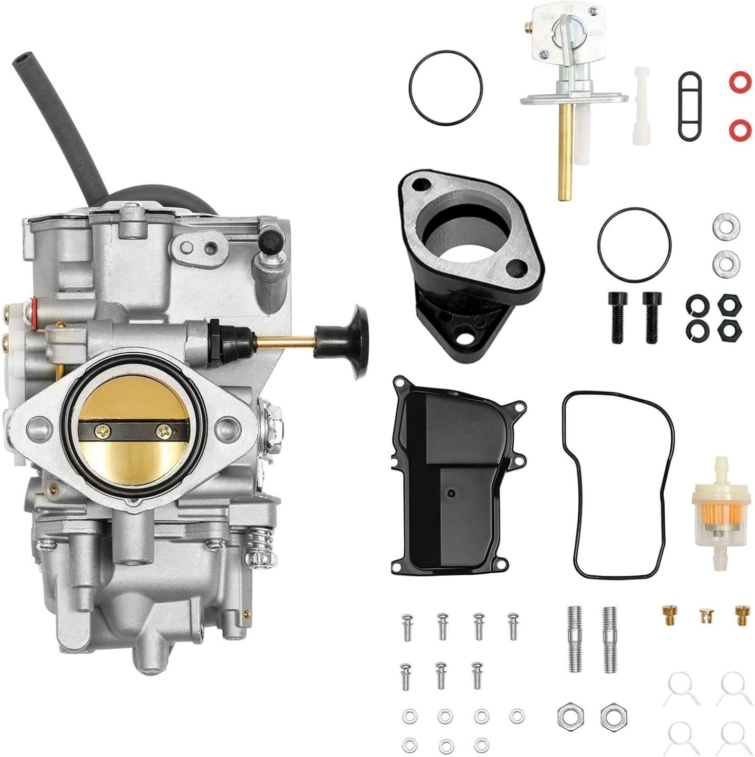 Carburetor Carb for ATV Yamaha 1987-1990 & 1992-1995 Moto-4 350 YFM350 | 1987-2004 Warrior 350 YFM350 | 1987-1998 Big Bear 350 YFM350 | 1996-1998 Kodiak 400 YFM400 | 1995 Wolverine 350 YFM35F
