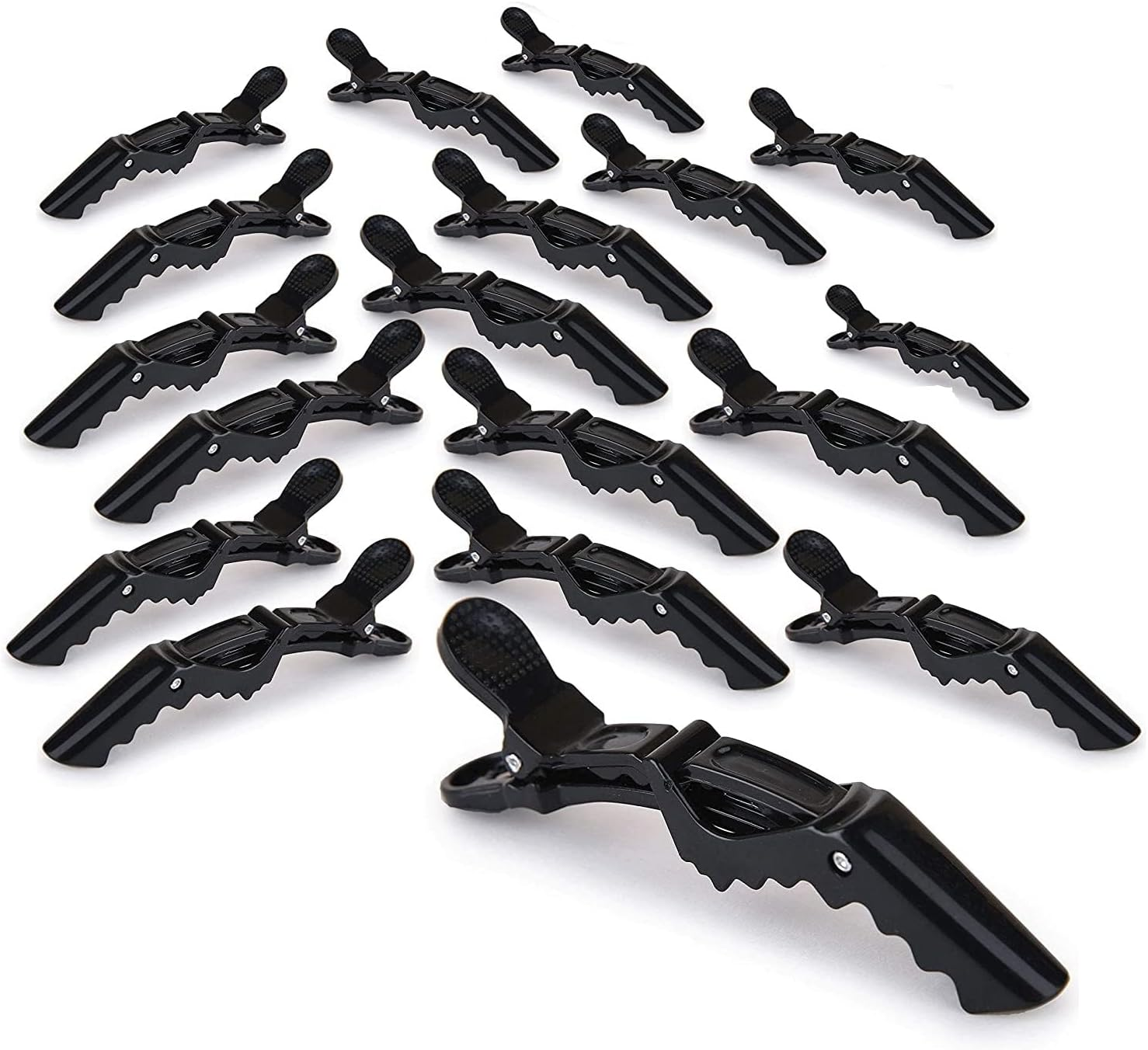 18 Pcs Professional Crocodile Plastic Hair Clips. Women'S Styling Hair Clip Barrettes. Durable Sectioning Clamps with Non-Slip Grip & Wide Gator Teeth for Easy Styling of Thick/Thin Hair. image number 4