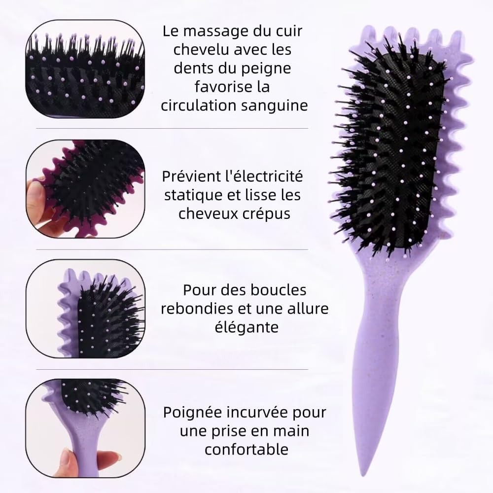 Norhogo Curl Definition Brush, Multifunction Curling Brush, Curl Head Brush for Combing, Reduce Pull And image number 4