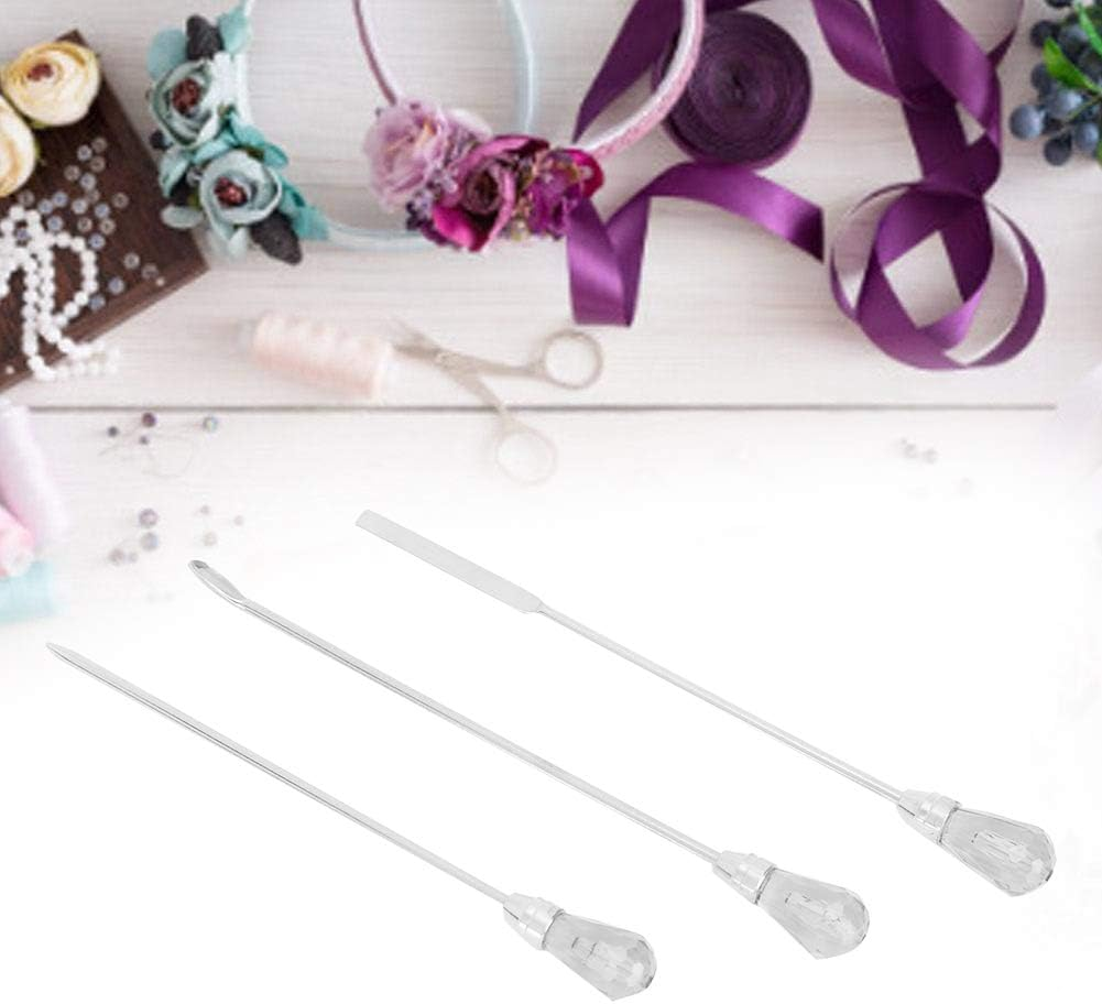 DIY Craft Mixing Tools, Glitter Powder Mixing Powder Spoon Nail Art Stirring Rod, Jewelry Making Tools Alloy Jewelry for Nail Art(White) image number 2