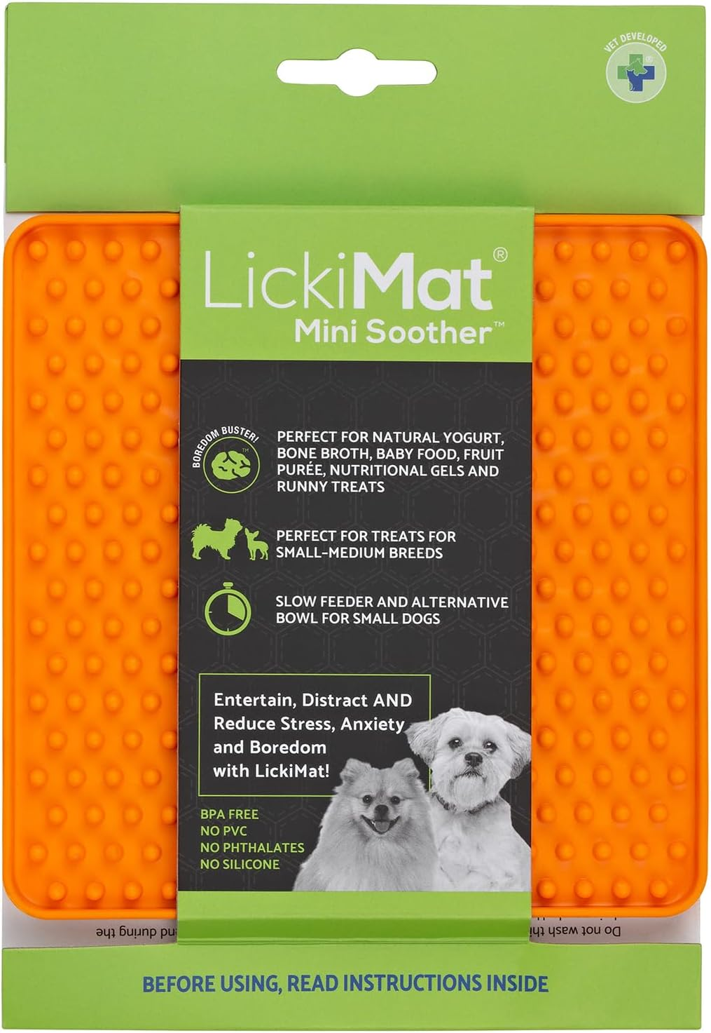 Lickimat Mini Classics - Interactive Pet Feeding Mat for Dogs, Slow Feeder with Modern Design, Enrichment for Family Bonding and Anxiety Relief image number 3