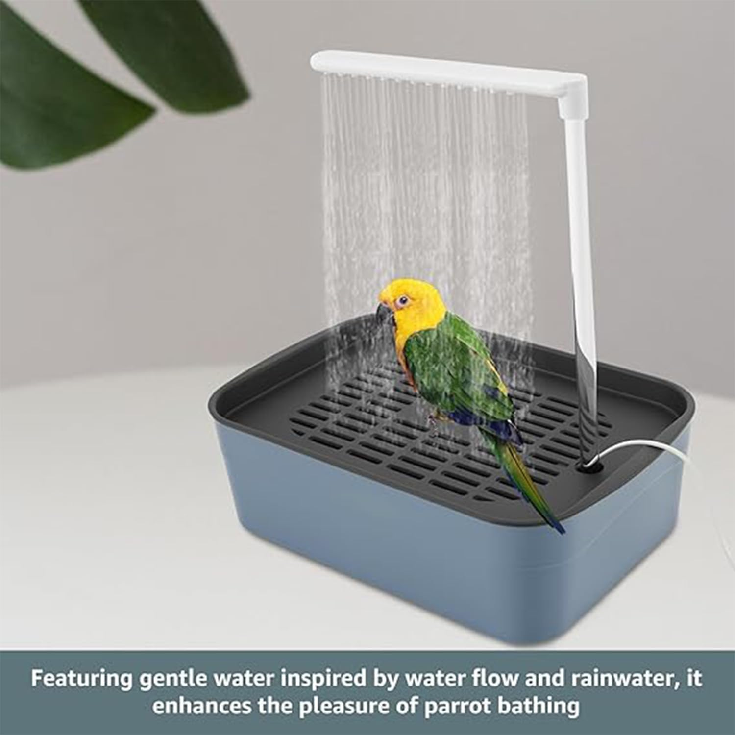 Automatic Bird Bath for Cage,Parakeet Bath with Pump Bird Shower Fountain Circulating Water Electric Parrot Bathtub Contains USB Power Plug for Cockatiel Lovebird image number 1