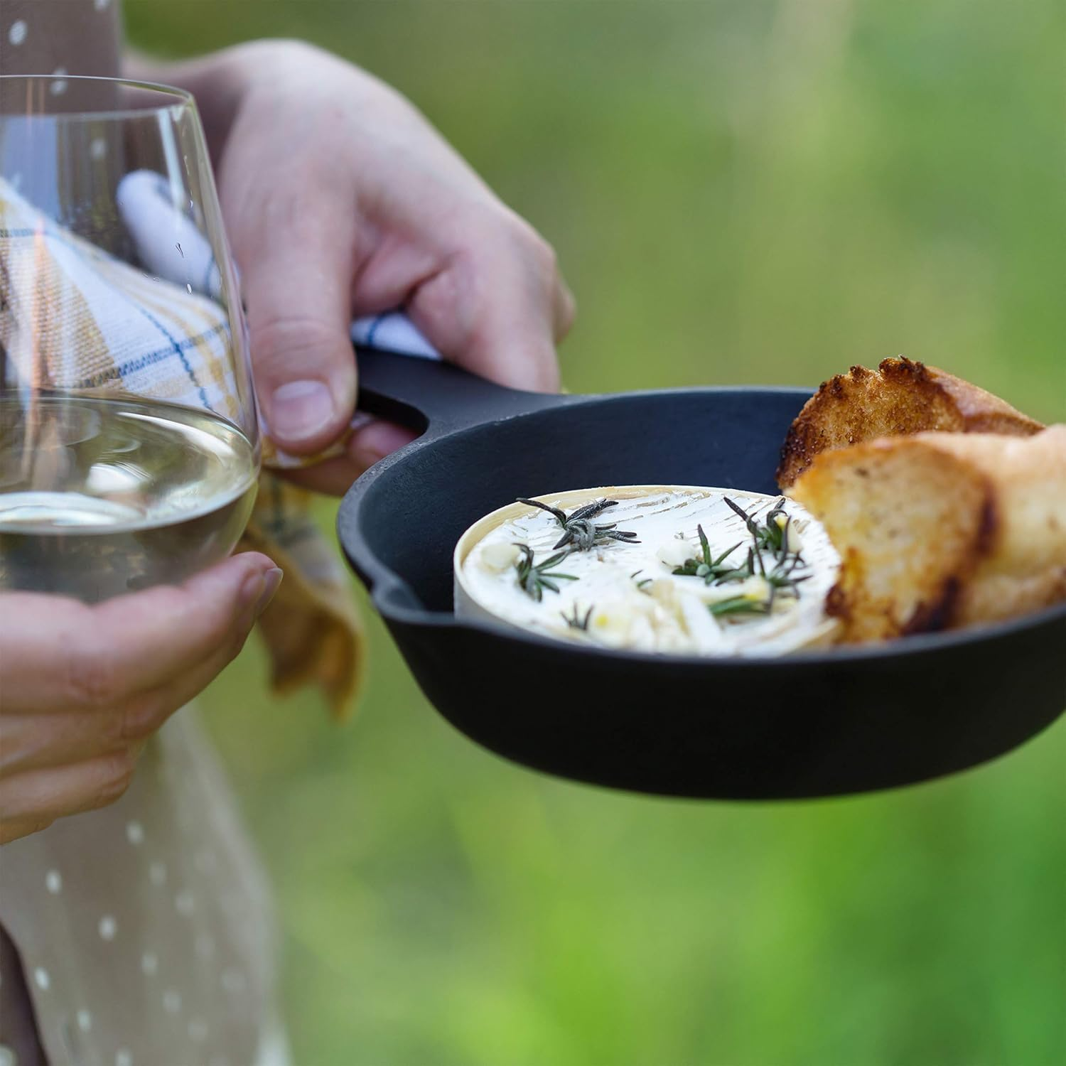 Frying Pans - Set of 3 Pre-Seasoned Cast Iron Skillets with 10-Inch, 8-Inch, and 6-Inch Sizes - Nonstick Camping Cookware by Home-Complete (Black) image number 1