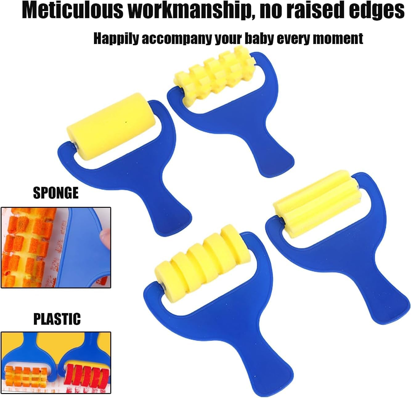 4PCS Sponge Brushes, Graffiti,Klhcduo DIY Painting Brushes, Art Painting Tools image number 5