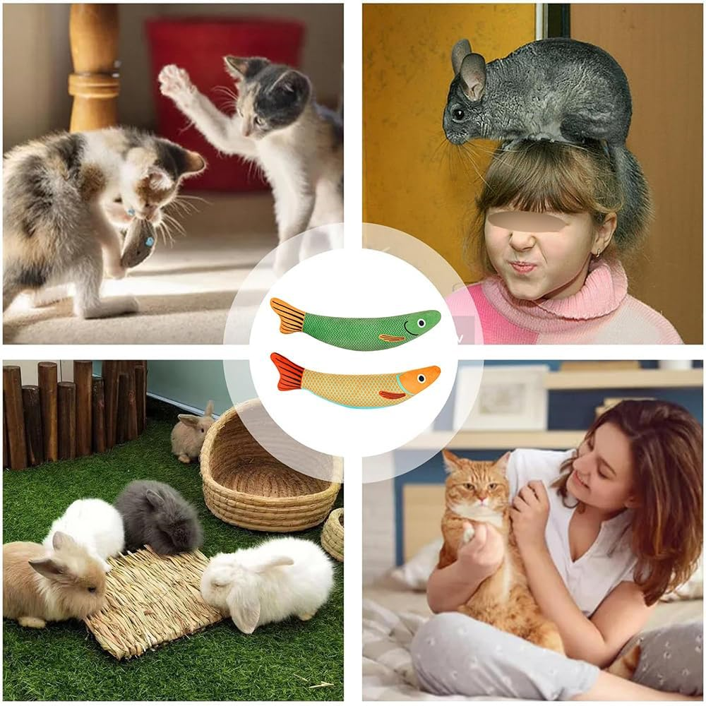 Sarini 2 Pack Catnip to Ys Saury Fish,Catnip Crinkle Sound to Ys for Indoor Adult Kitten,Interactive to Y for Cat Chew to Ys for All Breeds image number 2