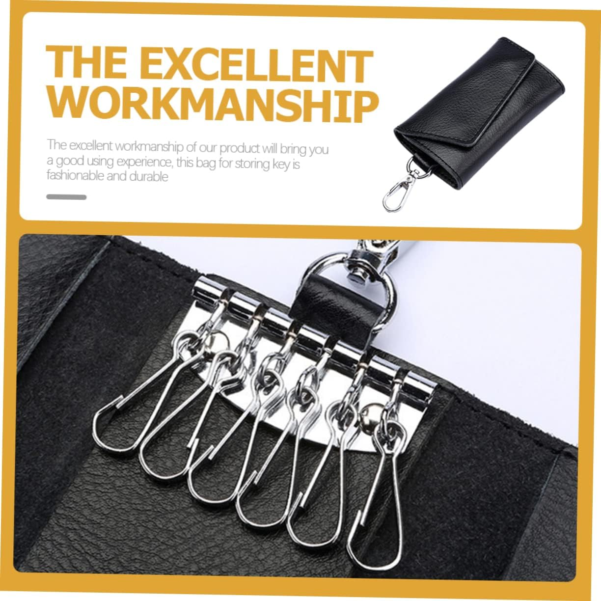 HOLIDYOYO Car Key Bag Durable Key Waist Holder Compact Design Stylish Case for Men Women for Everyday Use