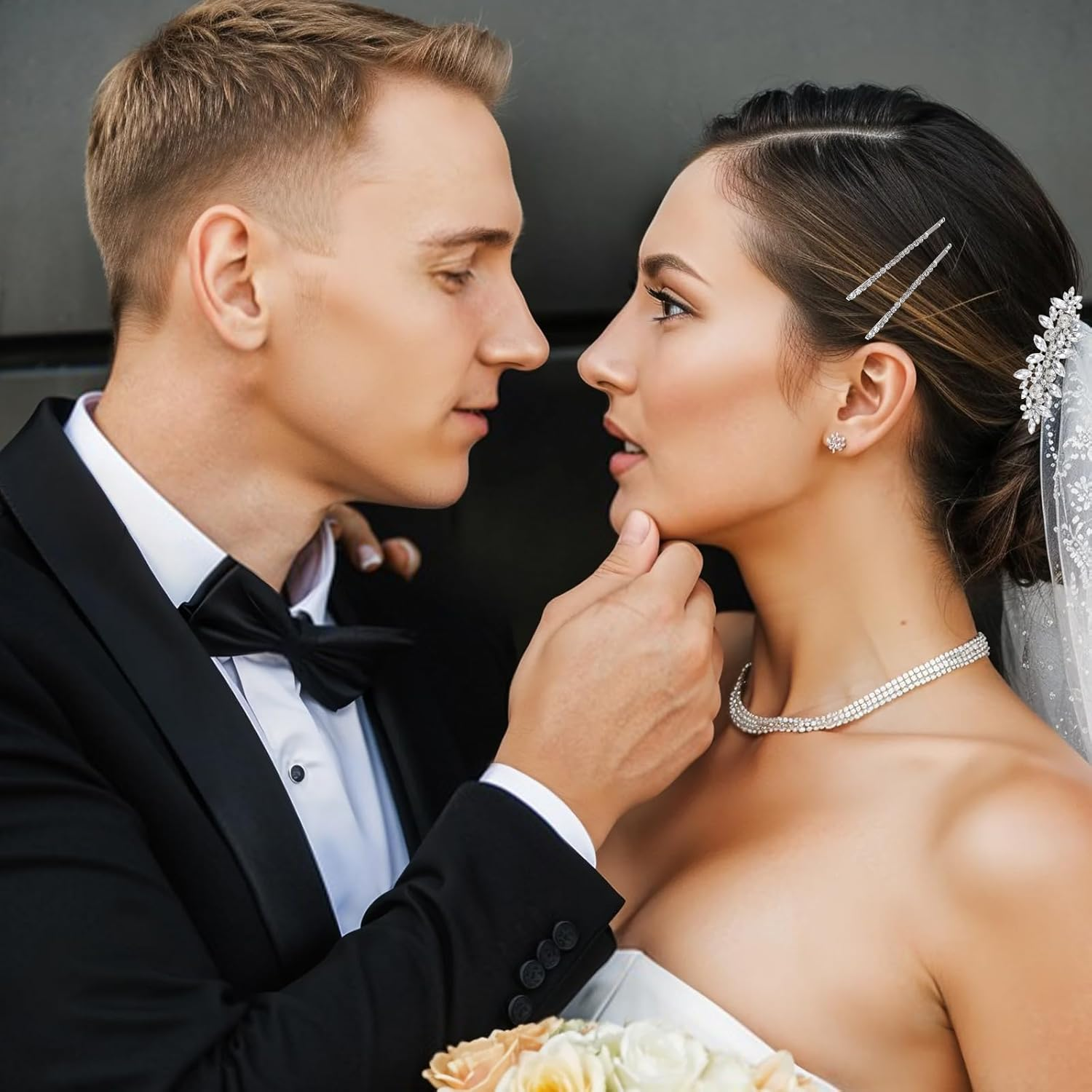 6 PCS Diamante Hair Clips for Women, Wedding Hair Accessories Sparkly Rhinestone Hair Clips for Women Girls Bridesmaid Wedding Party Birthday Prom Gift Headwear Styling Tools image number 5