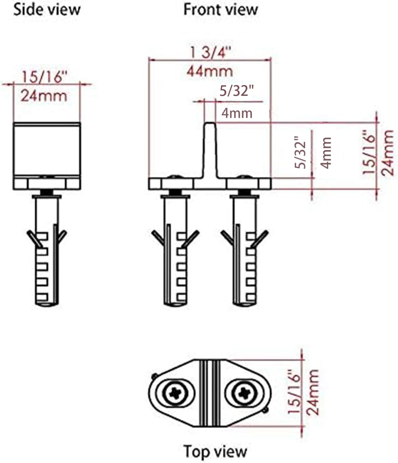 JUBEST Silver Aluminum T-Guide for Sliding Barn Door Hardware Set of 2 - Silver image number 4