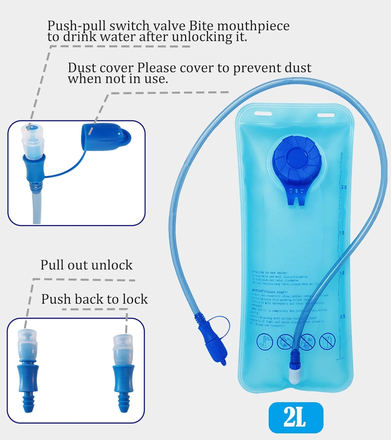 Hydration Pack, Hydration Backpack, and Hydration Vest with a 2L Hydration Bladder Are Suitable for Both Men and Women during Hiking Camping, Running, Trail Running, Marathons, Running Cycling. image number 4