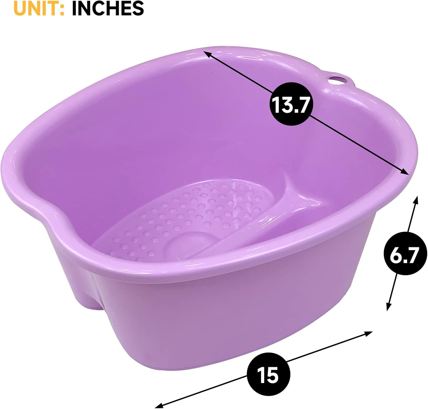 2 Pcs Foot Soaking Bath Basin - Large Foot Soaking Tub Foot Bath Spa Wash Basin Foot Bucket Foot Soaking Tub Feet at Home (Purple/Black)
