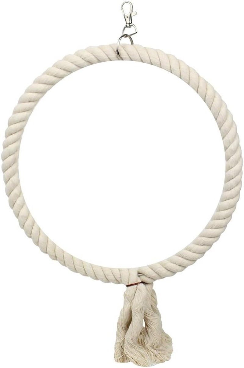 Avian Care Boredom Breakers Single Rope Ring Bird Toy &ndash; Single Circle Hanging Swing, for All Birds