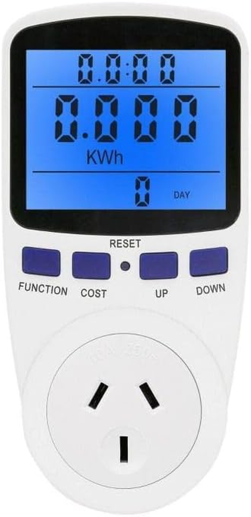 AIMALL Power Meter Energy Consumption Watt Meter, 240V Electricity Monitor with Large LCD Display, Australian Socket, Calculates Cost & Power Efficiency image number 2