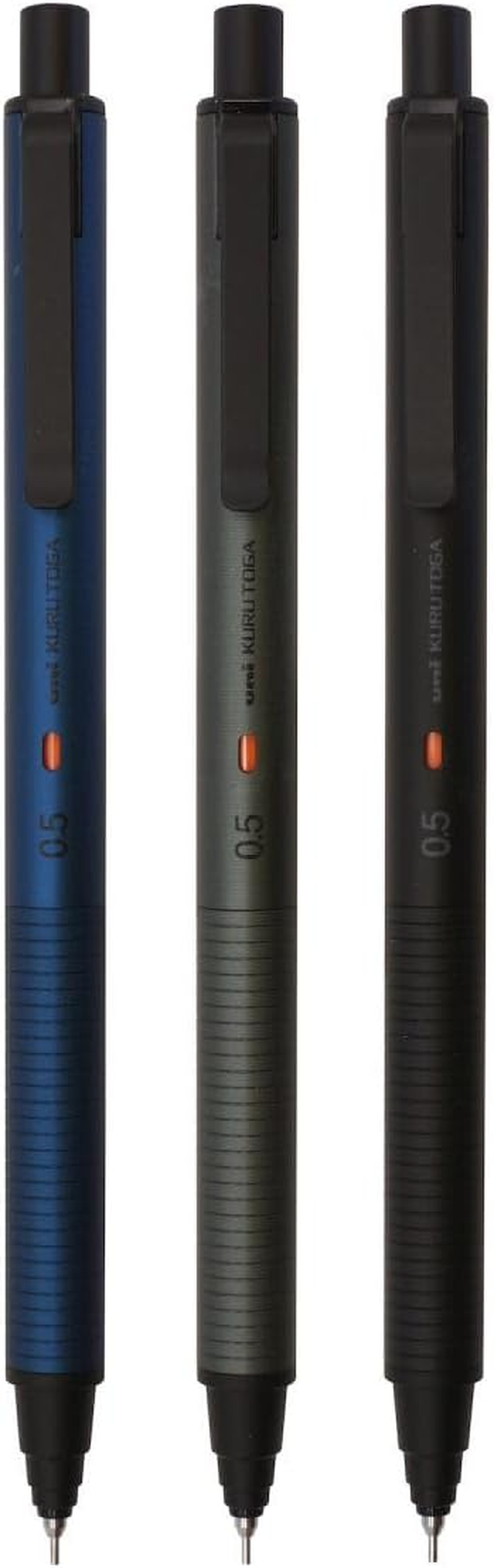 Mitsubishi Pencil Uni Kuru Toga M5KH1P.24 Mechanical Pencil, Automatic Lead Rotation, 0.5Mm Fine Tip, All Metal Body, Nocturne Black image number 1