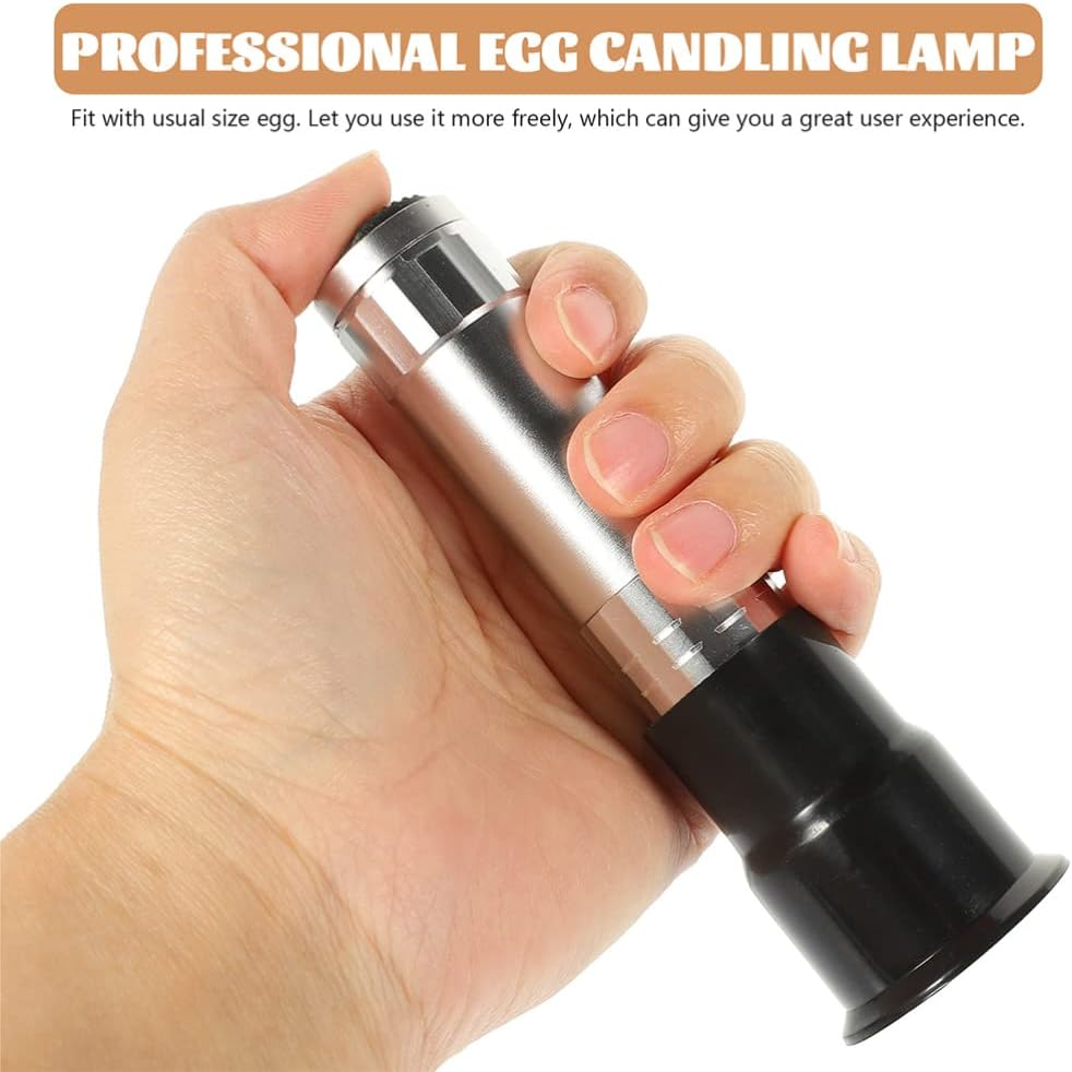 Mipcase Egg Candler Incubator Candling Lamp Handheld LED Egg Tester for Chicken Duck Goose Portable Candling Light 2Pcs ABS Material Suitable for Farm Incubation and Hatching image number 5