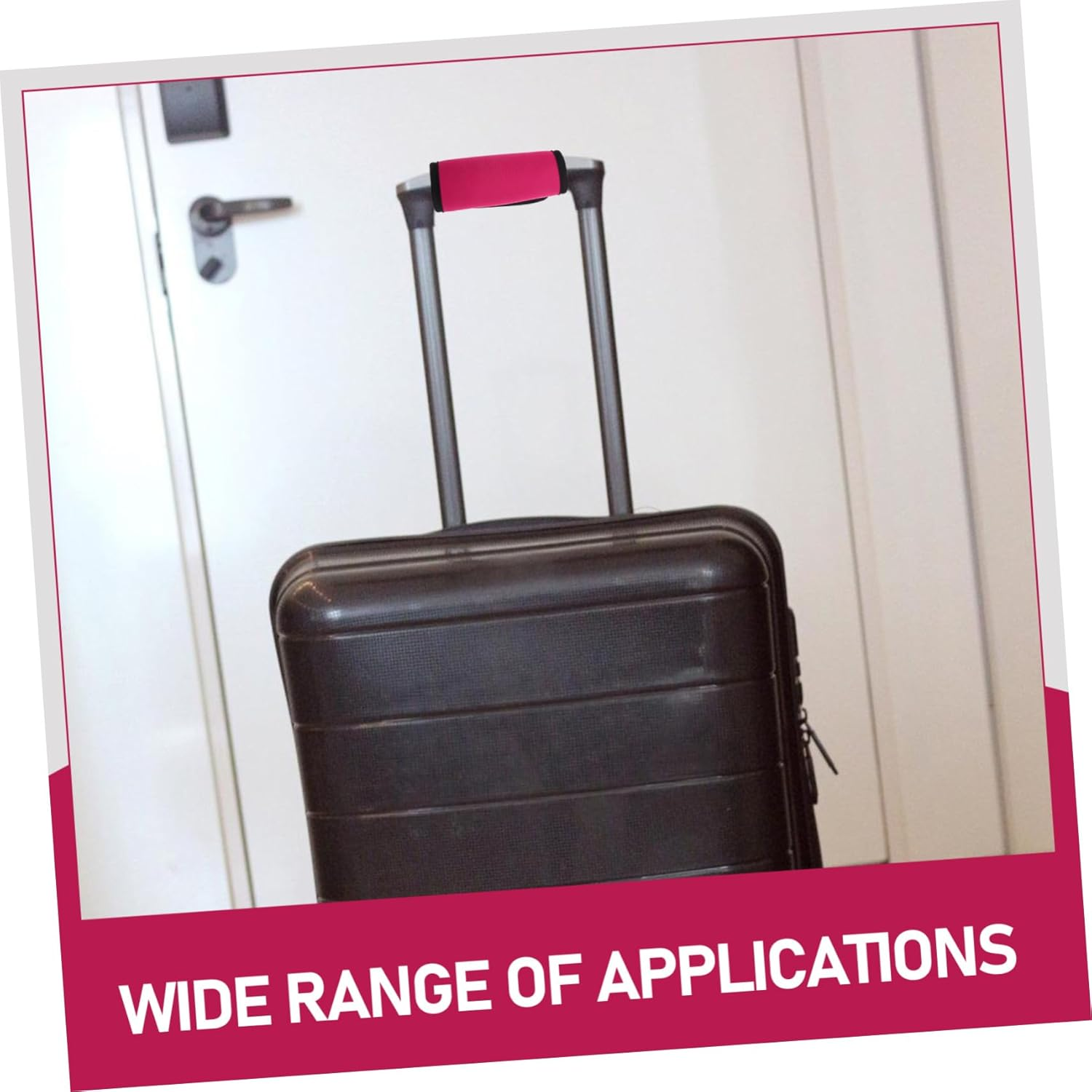 MOKKHNB Suitcase Handle Wraps Neoprene Handle Sleeves Soft Grip Protective Cover for Luggage Travel Bag Detachable Design Smooth Texture Sturdy Use Travel Accessories image number 2