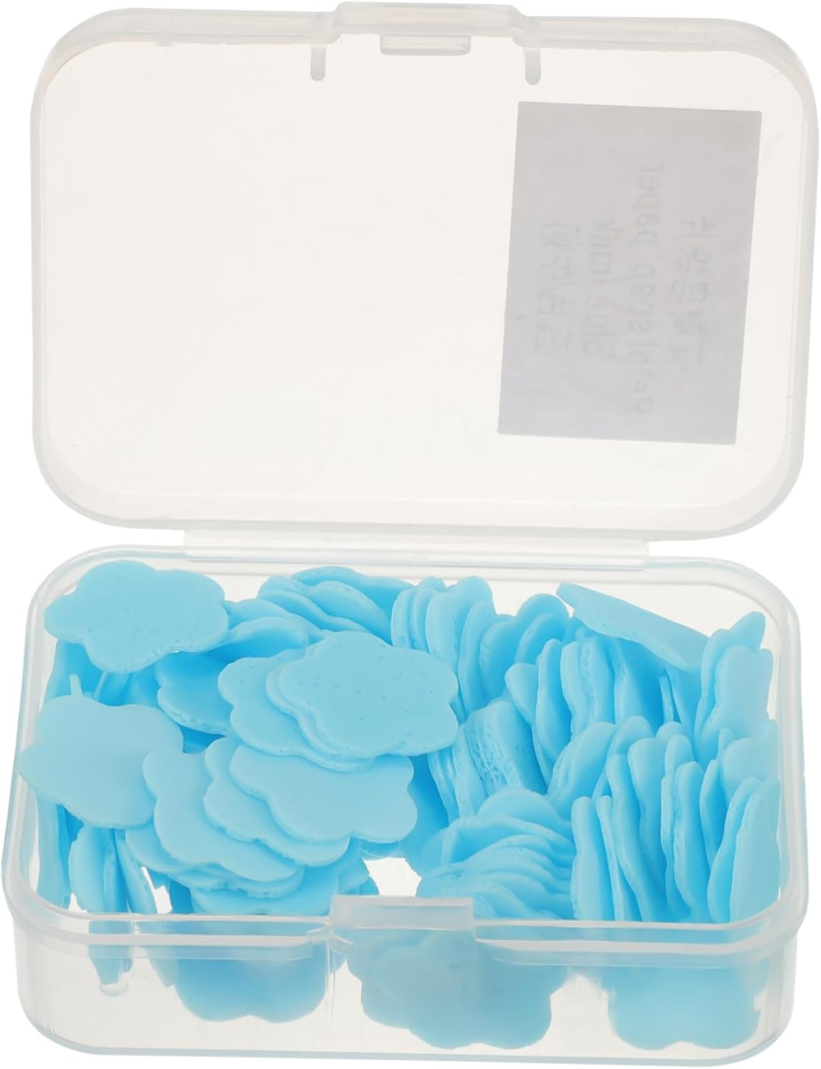 LIGHTAOTAO 1 Box Portable Bulk Soap Sheets Travel Hand Washing Soap Slices for Students and Blue Milk Scented Small Box image number 3