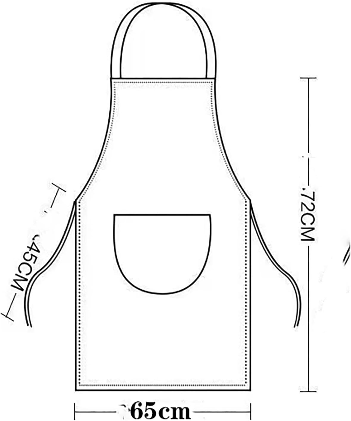 Hand Erasable Aprons on Both Sides, Oil and Water Resistant Apron, Cleaning Supplies Apron with Pocket for Women Men Children Home Kitchen - White image number 3