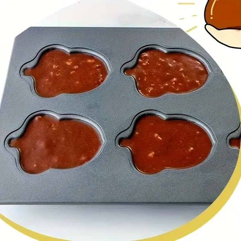 AIMALL 6 Acorn-Shaped Non-Stick Baking Tray, Carbon Steel Cake Mold for Bread and Oven Use, Durable and Easy-To-Clean Bakeware for Household Kitchens image number 5