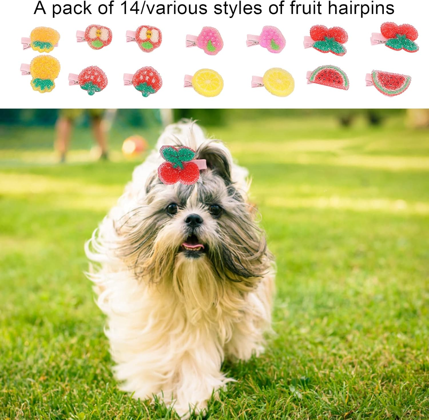 14Pcs Pet Hair Clips, Cute Colorful Beautiful Dog Hairpin, Mini Pet Hairpin Pet Hair Barrettes Hair Accessories Pet Grooming Headdress for Pet Dogs Cats Puppy Rabbits image number 6