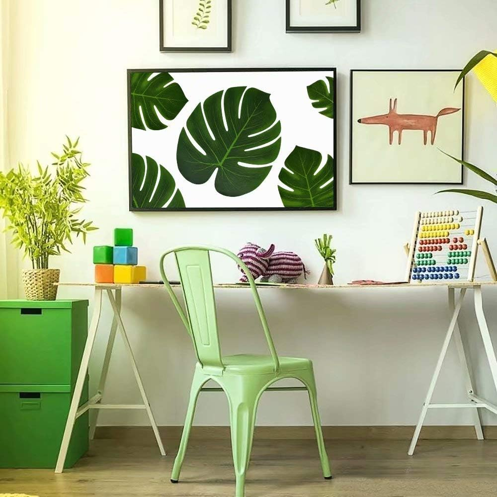 60Pcs Tropical Party Decorations Supplies Tropical Palm Leaves Hibiscus Flowers Simulation Artificial Leaf for Hawaiian Luau Safari Party Jungle Beach Theme BBQ Birthday Party Decorations Table Decor image number 3