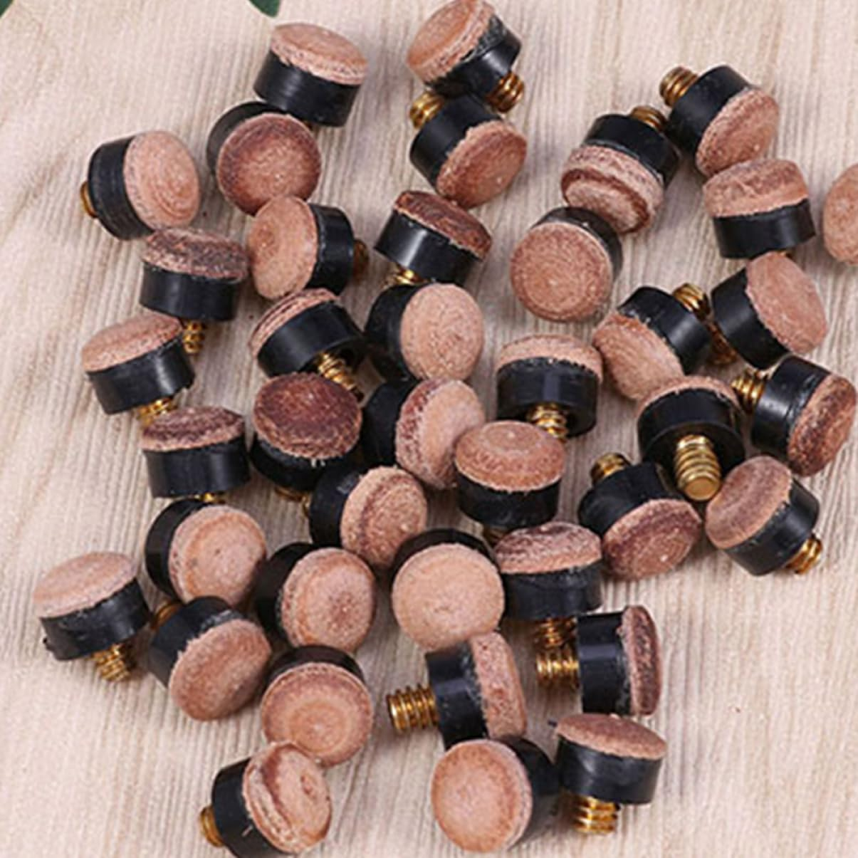 40Pcs Replacement Billiard Cue Tips Snooker Cue Tips Pool Screw Stick for Billiard Accessories image number 3