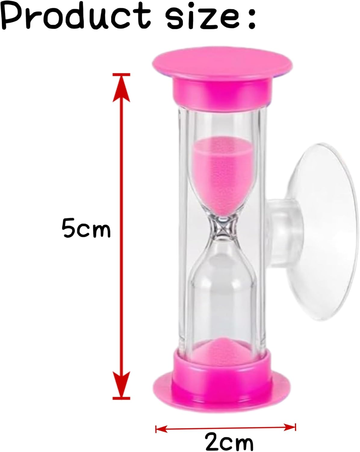 SUPNBDM 4 PCS Suction Cup Hourglass Timers 2 and 3Minute Kids Brushing and Toothbrush Timer, Hand Wash, Dental, Cooking Countdown Timer, Shower Timer, Countdown Timer image number 5
